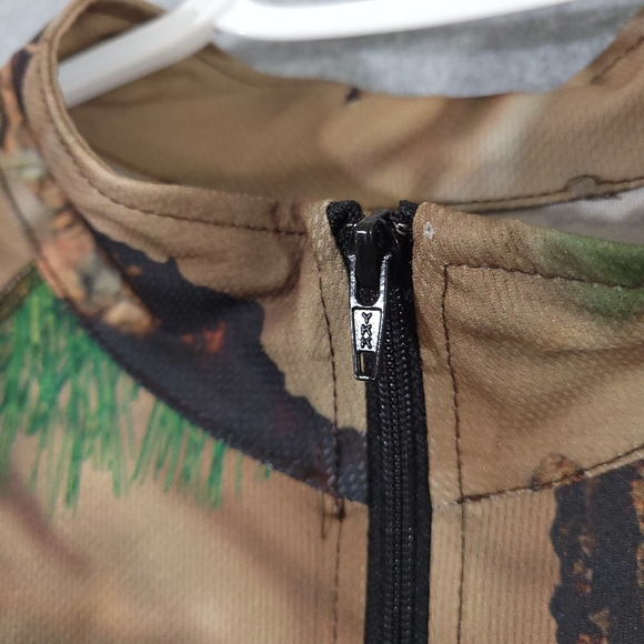 Go Wild Camo Shirt Mens 3XL Long Sleeve 1/2 Zip Base Layer Hidden Timbre Hunting - Picture 4 of 8